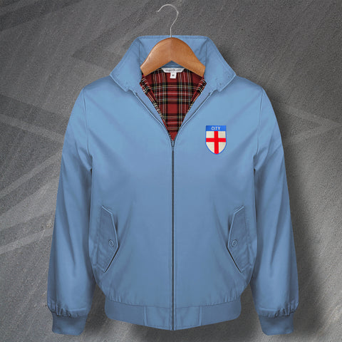 City Flag of England Shield Embroidered Harrington Jacket