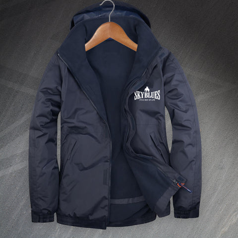 Sky Blues It's a Way of Life Embroidered Premium Outdoor Jacket