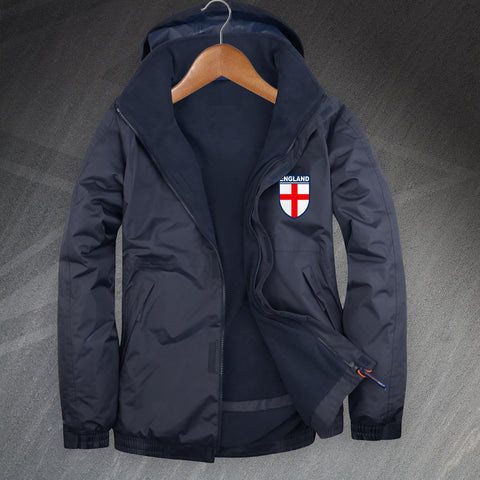 Flag of England Shield Embroidered Premium Outdoor Jacket