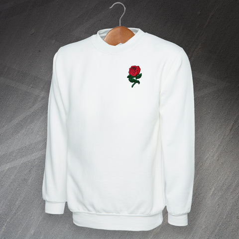 Retro England Rugby Embroidered Sweatshirt