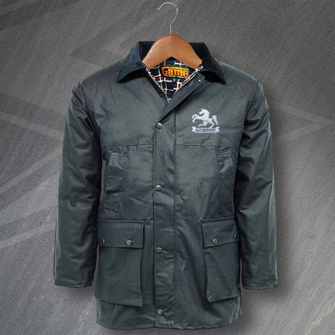 Retro The Gills Embroidered Padded Wax Jacket