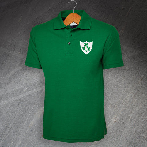 Retro Ireland Rugby 1871 Embroidered Polo Shirt