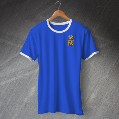 Retro Leicester Fosse FC Embroidered Ringer Shirt