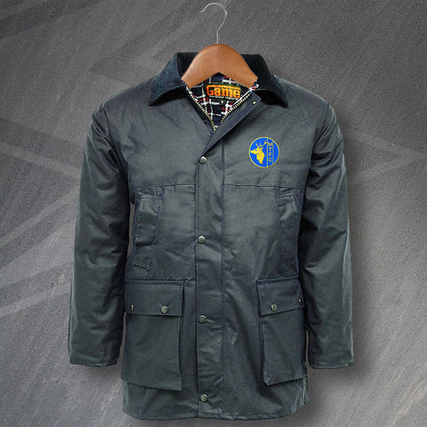 Retro Mansfield 1984 Embroidered Padded Wax Jacket
