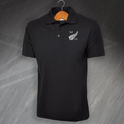 Retro New Zealand Cricket 1950s Embroidered Polo Shirt