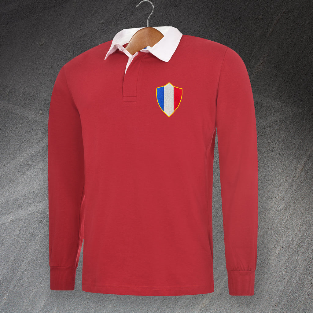 Retro France B 1960s Embroidered Long Sleeve Away Shirt