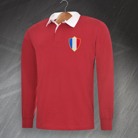 Retro France B 1960s Embroidered Long Sleeve Away Shirt