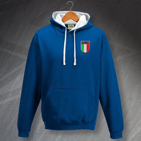 Retro Italy 1952 Embroidered Contrast Hoodie