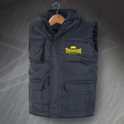 The Rhinos It's a Way of Life Embroidered Super Pro Bodywarmer