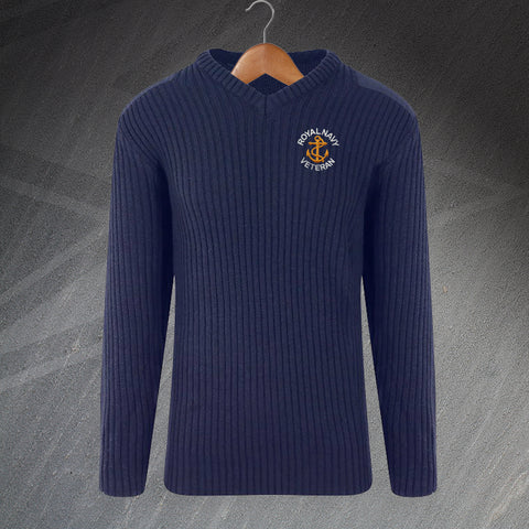 Royal Navy Veteran Anchor Embroidered Pro Security Sweater