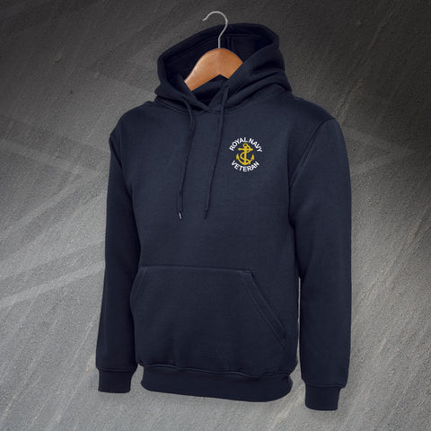 Royal Navy Veteran Anchor Embroidered Hoodie