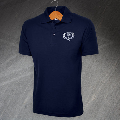 Retro Scotland Rugby 1925 Embroidered Polo Shirt
