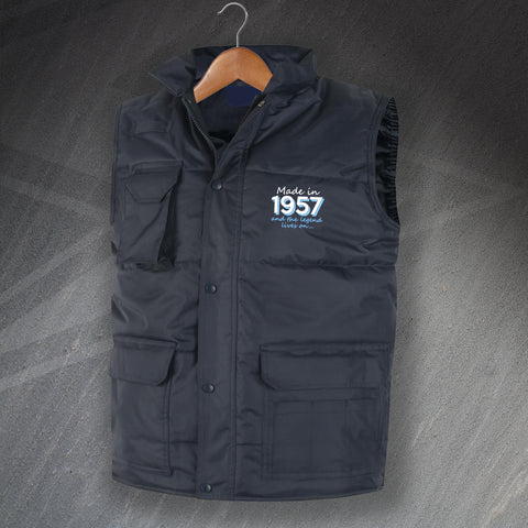 1957 Bodywarmer Embroidered Super Pro Made in 1957 and The Legend Lives On