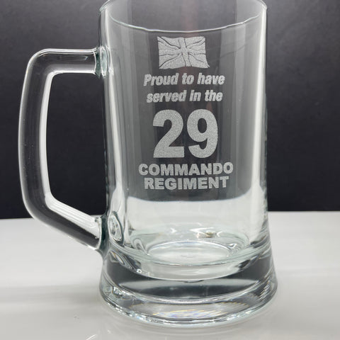 29 Commando Regiment Glass Tankard