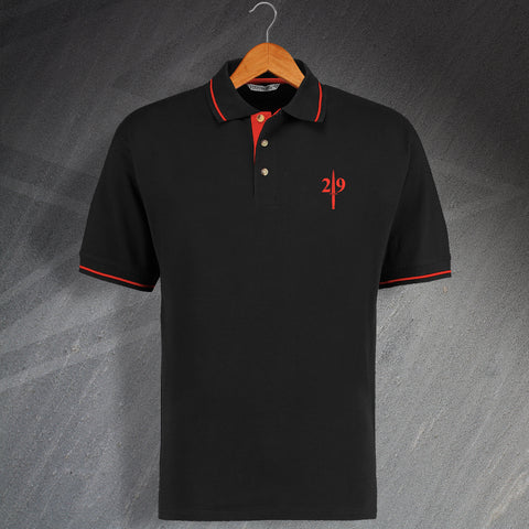 31 Commando Contrast Polo Shirt with Embroidered Badge
