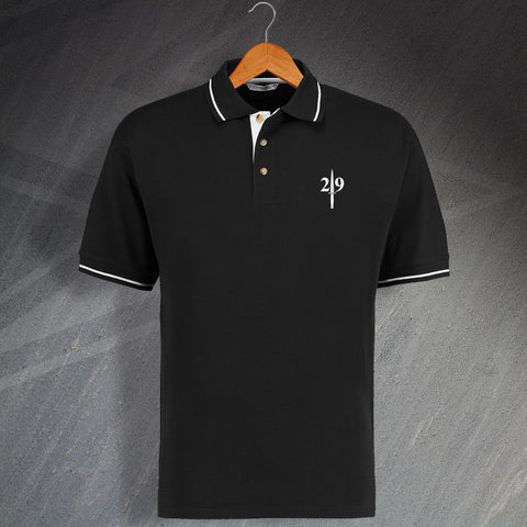 32 Commando Contrast Polo Shirt with Embroidered Badge