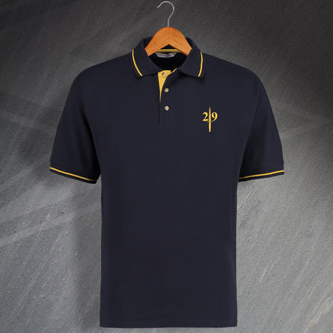 30 Commando Contrast Polo Shirt with Embroidered Badge