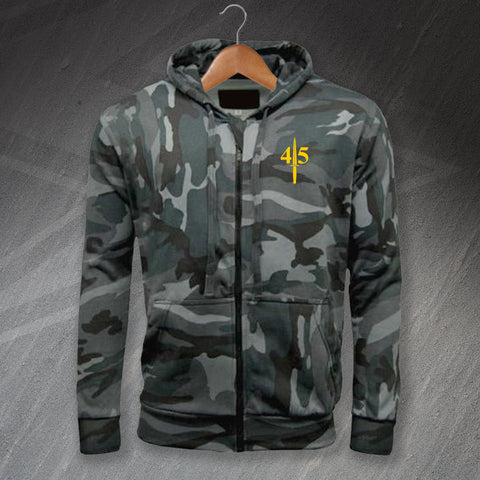 45 Commando Embroidered Full Zip Camouflage Hoodie