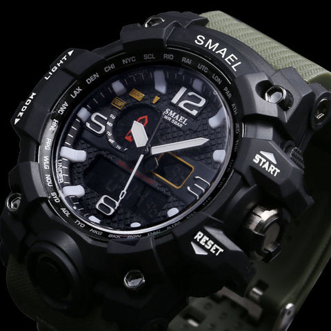 Men's Military Waterproof LED Watch