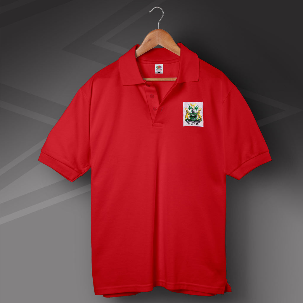 Retro Rotherham Polo Shirt with Embroidered Badge