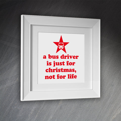 Bus Driver Christmas Framed Print