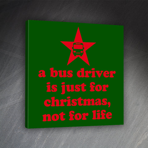 Bus Driver Christmas Canvas Print
