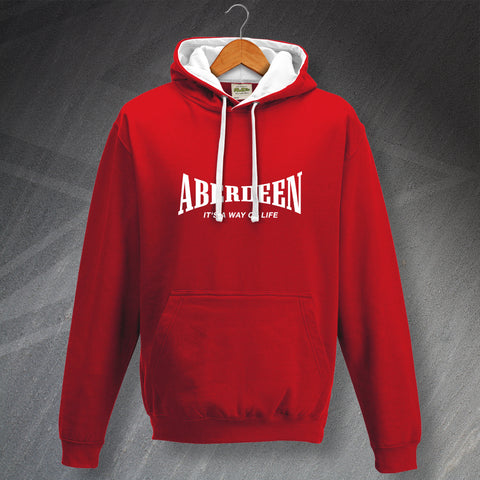 Aberdeen Football Hoodie Contrast It's a Way of Life