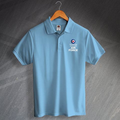Air Force Polo Shirt Printed Proud to Have Served