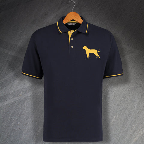 American Bulldog Embroidered Contrast Polo Shirt