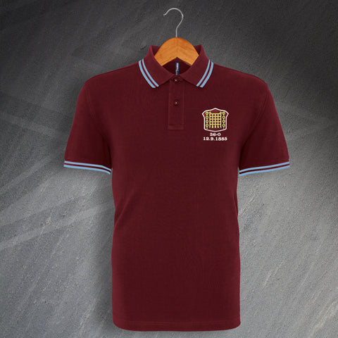 Retro Arbroath Embroidered Tipped Polo Shirt