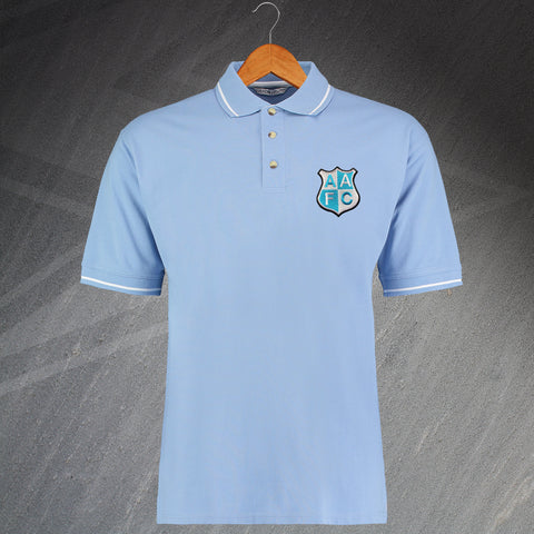 Manchester City Football Polo Shirt Embroidered Contrast Ardwick AFC