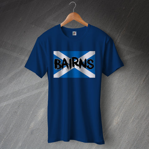 Falkirk Football T-Shirt Bairns Grunge Flag of Scotland