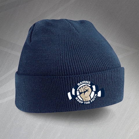 Falkirk Football Beanie Hat Embroidered Bairns Keep The Faith