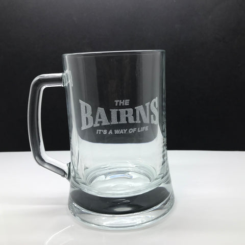 Falkirk Football Glass Tankard Engraved The Bairns It's a Way of Life