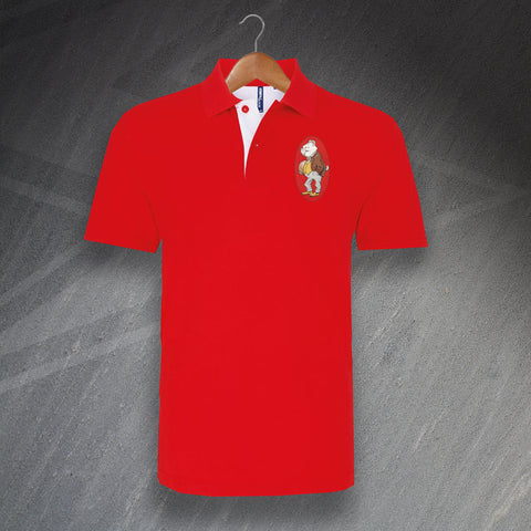 Barnsley Football Polo Shirt Embroidered Classic Fit Contrast 1933