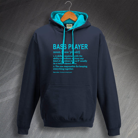 Bassist Hoodie Contrast Bass Player Meaning