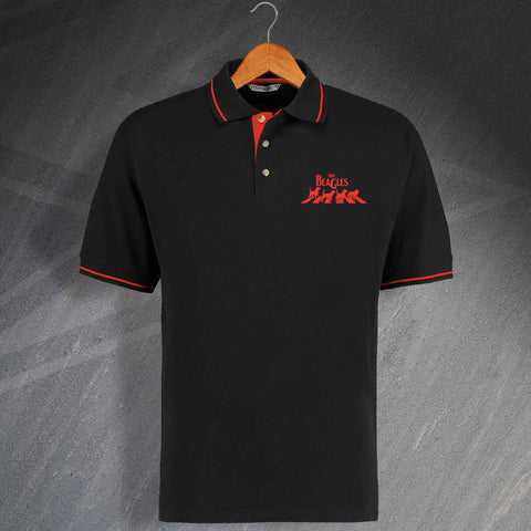 The Beagles Embroidered Contrast Polo Shirt