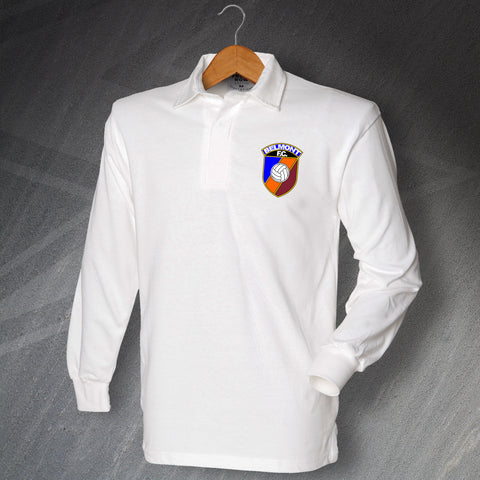 Retro Belmont FC Long Sleeve Football Shirt with Embroidered Badge