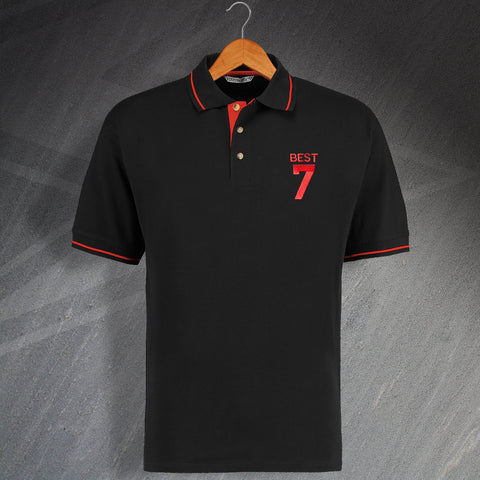 Best 7 Embroidered Contrast Polo Shirt