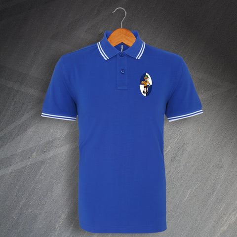 Retro Bristol Rovers 1933 Embroidered Tipped Polo Shirt
