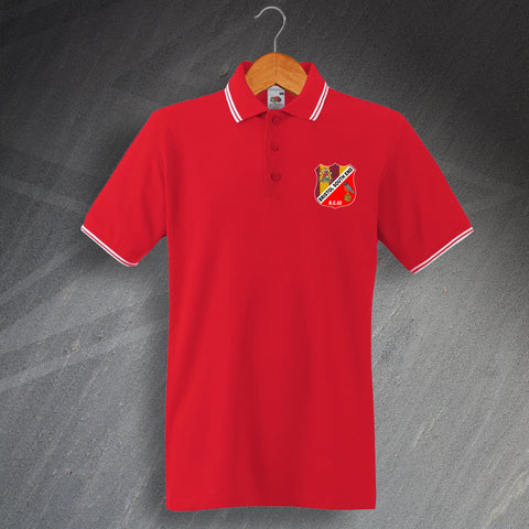 Bristol City Football Polo Shirt Embroidered Tipped Bristol South End