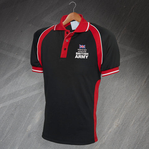 Proud to Have Served in The British Army Embroidered Sports Polo Shirt