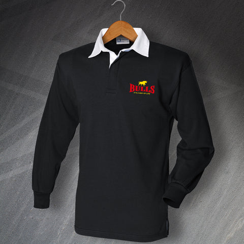 Bulls It's a Way of Life Embroidered Rugby Shirt