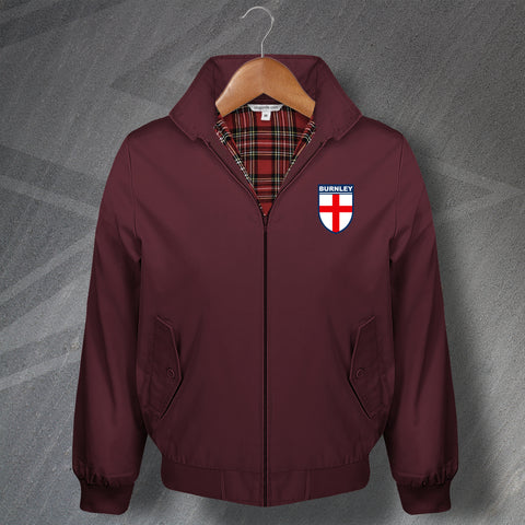 Burnley Flag of England Shield Embroidered Harrington Jacket