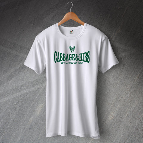 Cabbage & Ribs Football T-Shirt