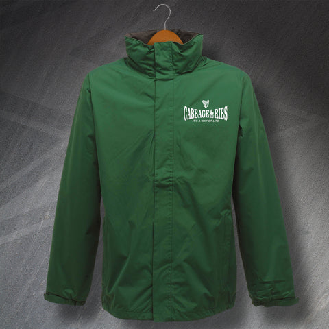 Cabbage & Ribs It's a Way of Life Embroidered Waterproof Jacket