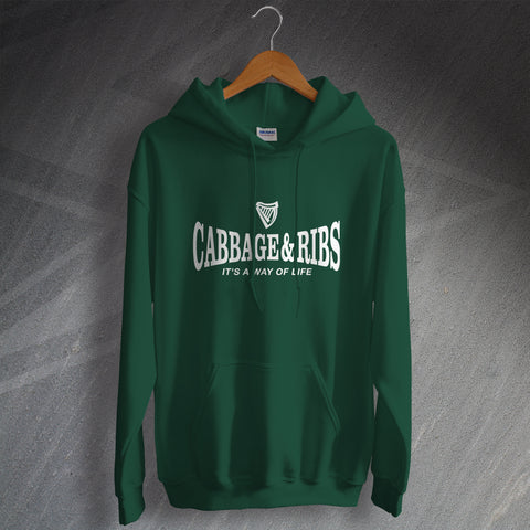 Hibs Football Hoodie Cabbage & Ribs It's a Way of Life