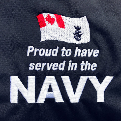 Proud to Have Served In The Canadian Navy Embroidered Badge