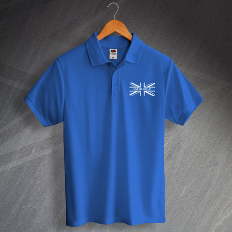 Carlisle Football Polo Shirt Embroidered Union Jack