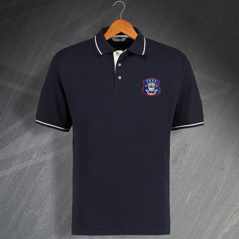 Carlisle Football Polo Shirt Embroidered Contrast 1960s